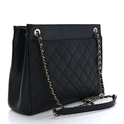 Chanel Caviar Quilted In Out Flap Shopping Tote Black 4 of 10
