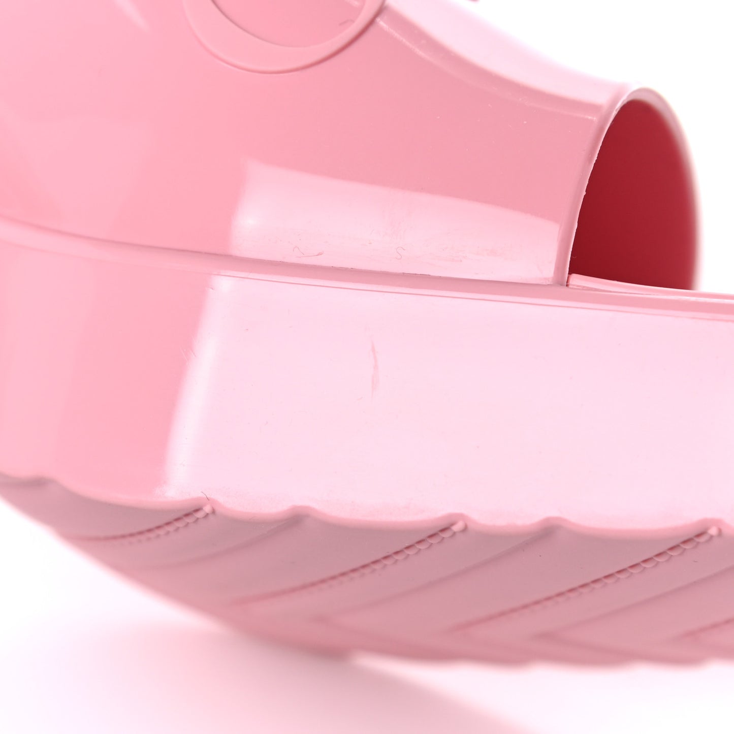Rubber Gucci Logo Womens Platform 20/60mm Slide Sandals 36 Wild Rose