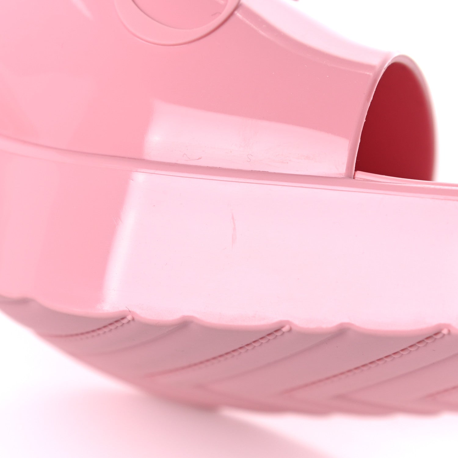 Gucci Rubber Gucci Logo Womens Platform 20/60mm Slide Sandals 36 Wild Rose 12 of 13