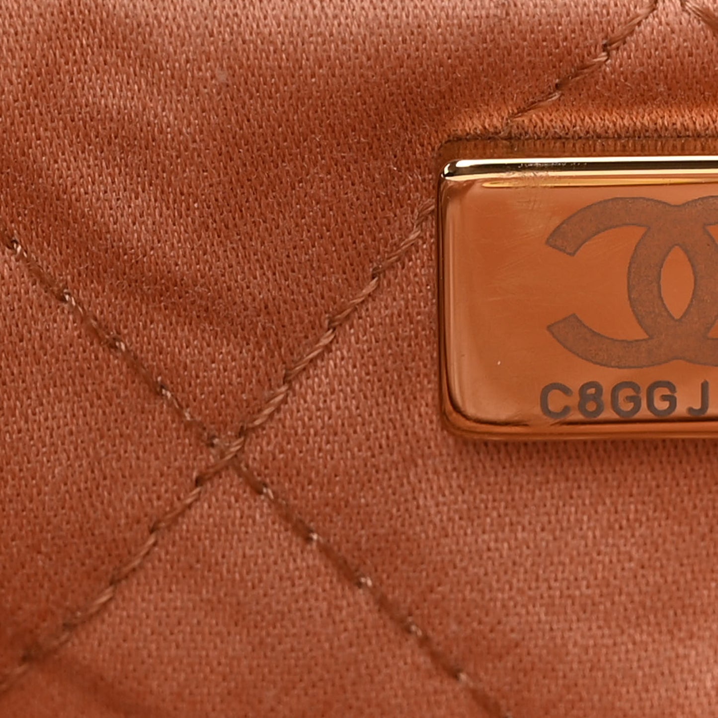 Shiny Calfskin Quilted Chanel 22 Camel