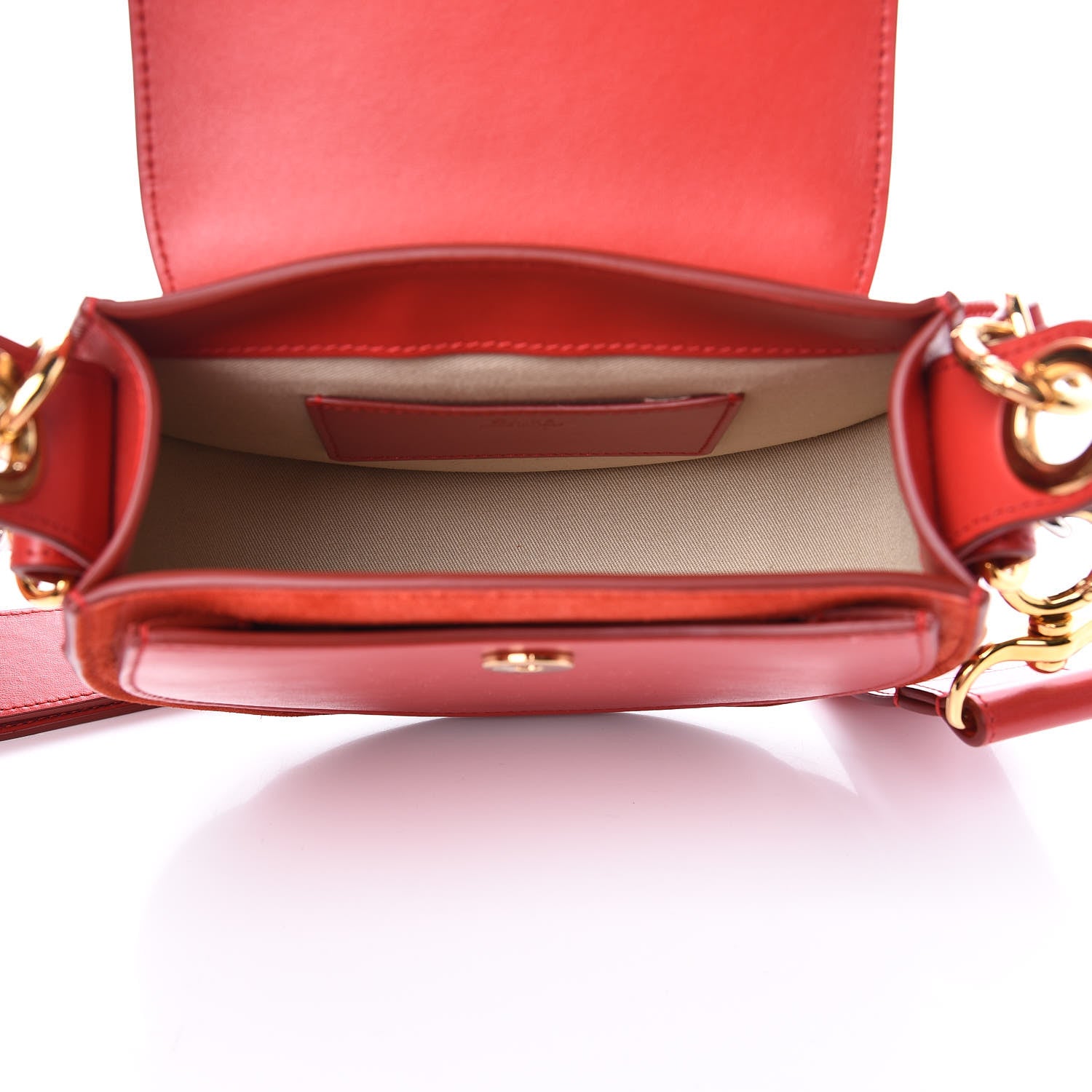 Chloe Calfskin Small Tess Bag Plaid Red 5 of 11