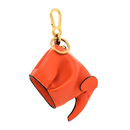 Loewe Calfskin Elephant Charm Orange 1 of 5
