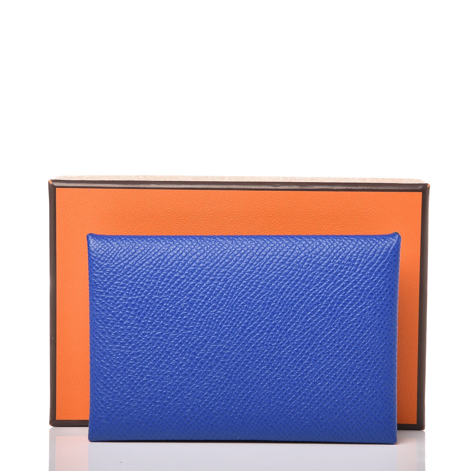 Hermes Epsom Calvi Card Case Bleu Royal 8 of 8