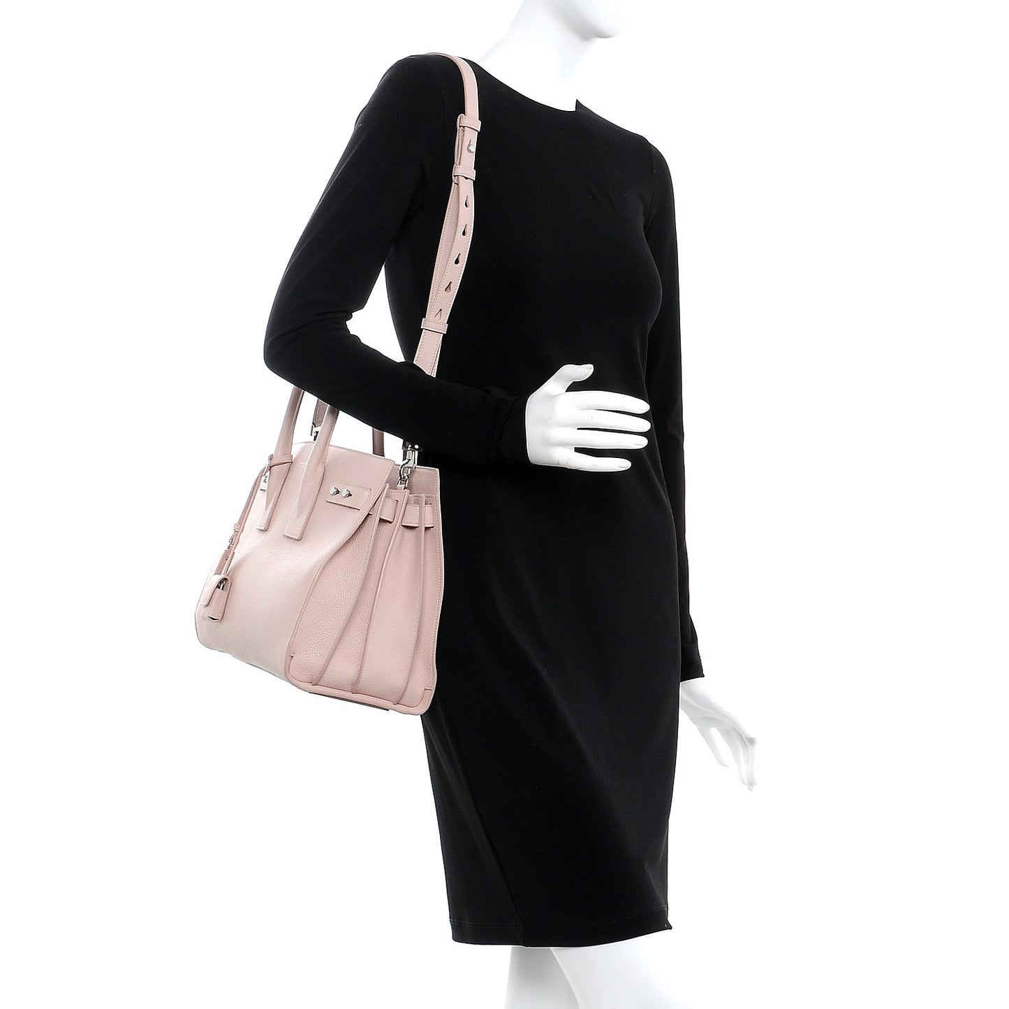Grained Calfskin Small Supple Sac De Jour Rose