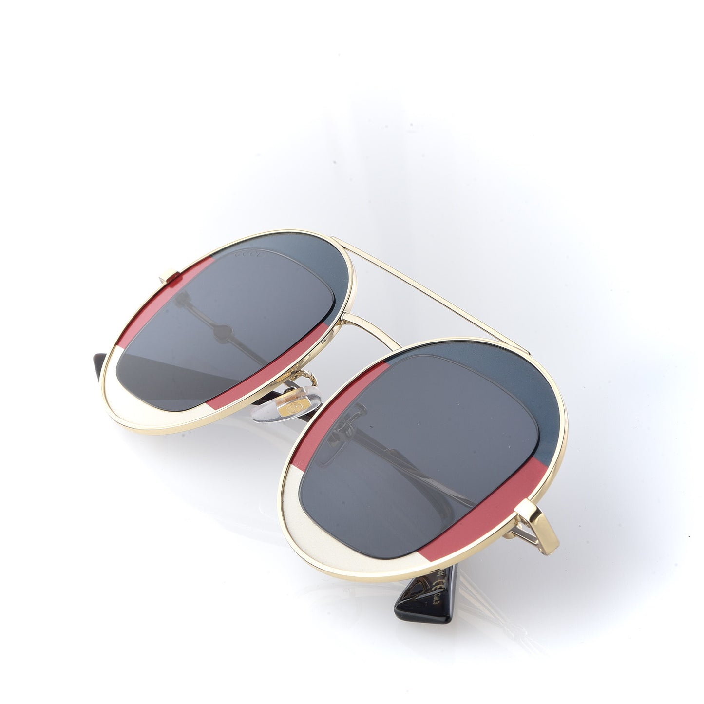 Round Frame Sylvie Web Sunglasses GG0105S Gold