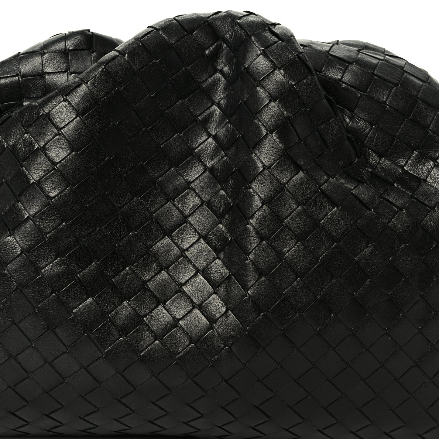 Nappa Maxi Intreccio The Pouch Oversized Clutch Black