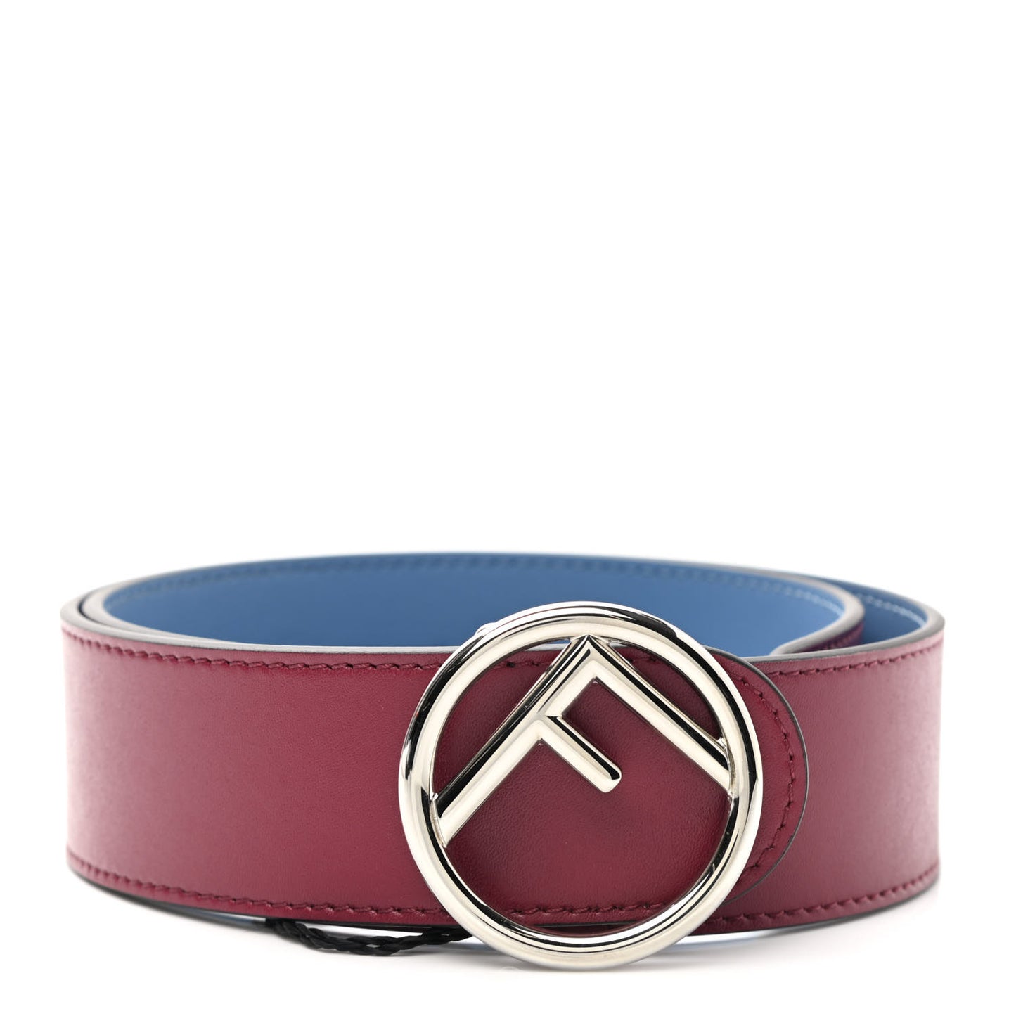 Vitello Liberty F is Fendi Bi-Color Reversible Belt 70 28 Black Cherry Nebula