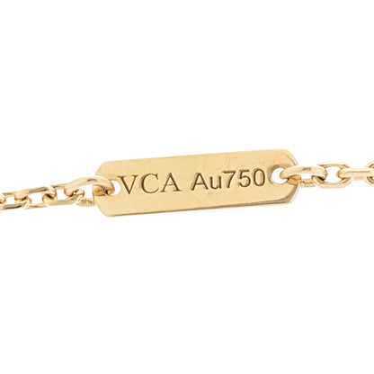 Van Cleef & Arpels 18K Yellow Gold Mother of Pearl Vintage Alhambra Pendant Necklace 6 of 7