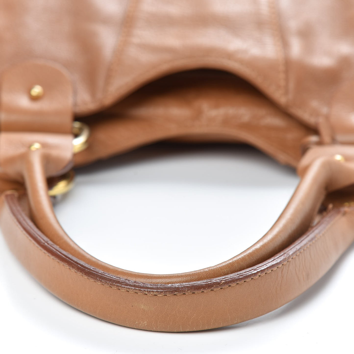 Calfskin Large Devil Trapezio Tote Tan