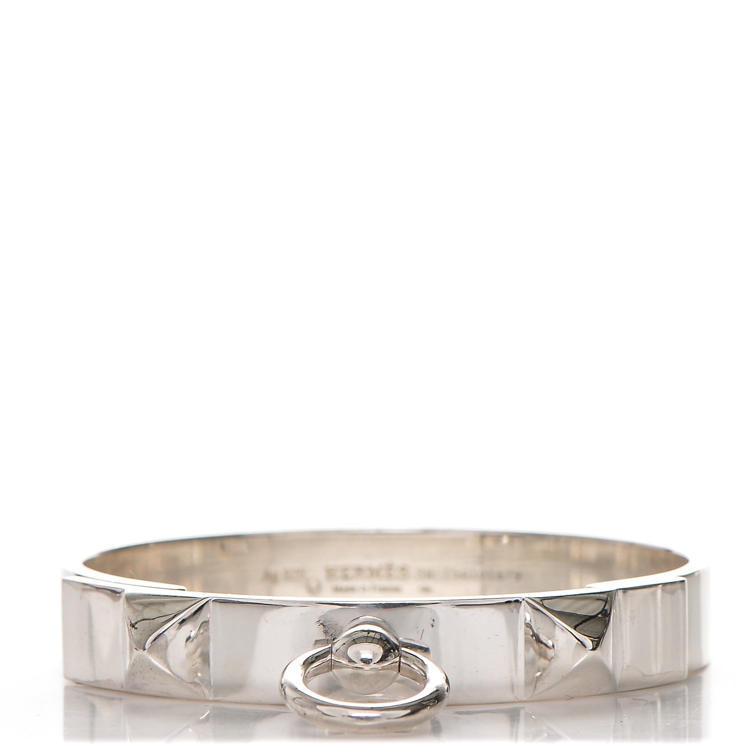 Hermes Sterling Silver PM Collier De Chien Bracelet SH 1 of 5