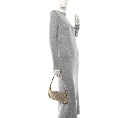 Saint Laurent Satin Crystal Small Suzanne Shoulder Bag Silver 3 of 8