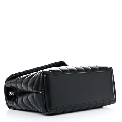 Saint Laurent Calfskin Y Quilted Monogram Small Loulou Chain Satchel Black 4 of 15