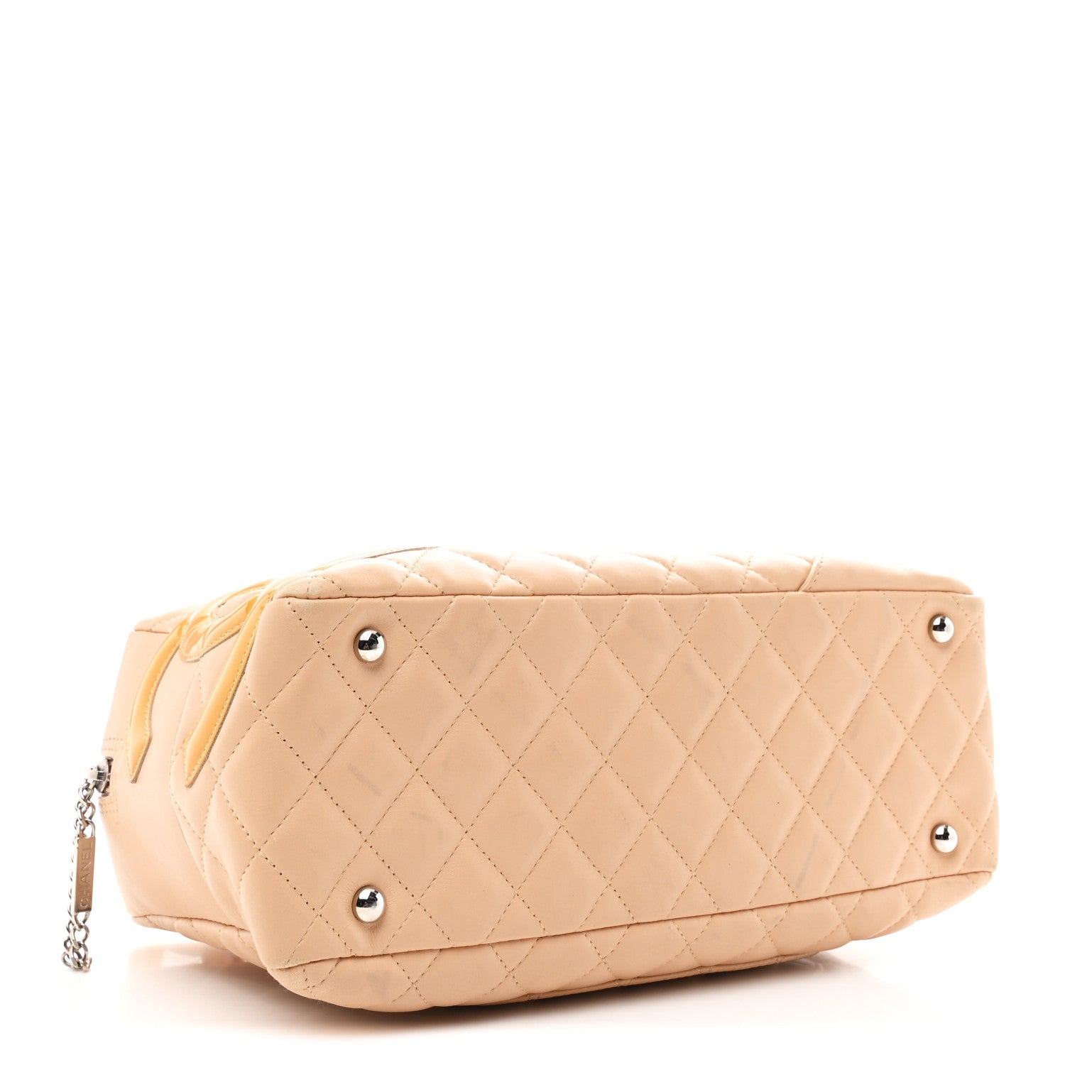 Chanel Calfskin Quilted Cambon Quilted Large Bowler Beige 4 of 10