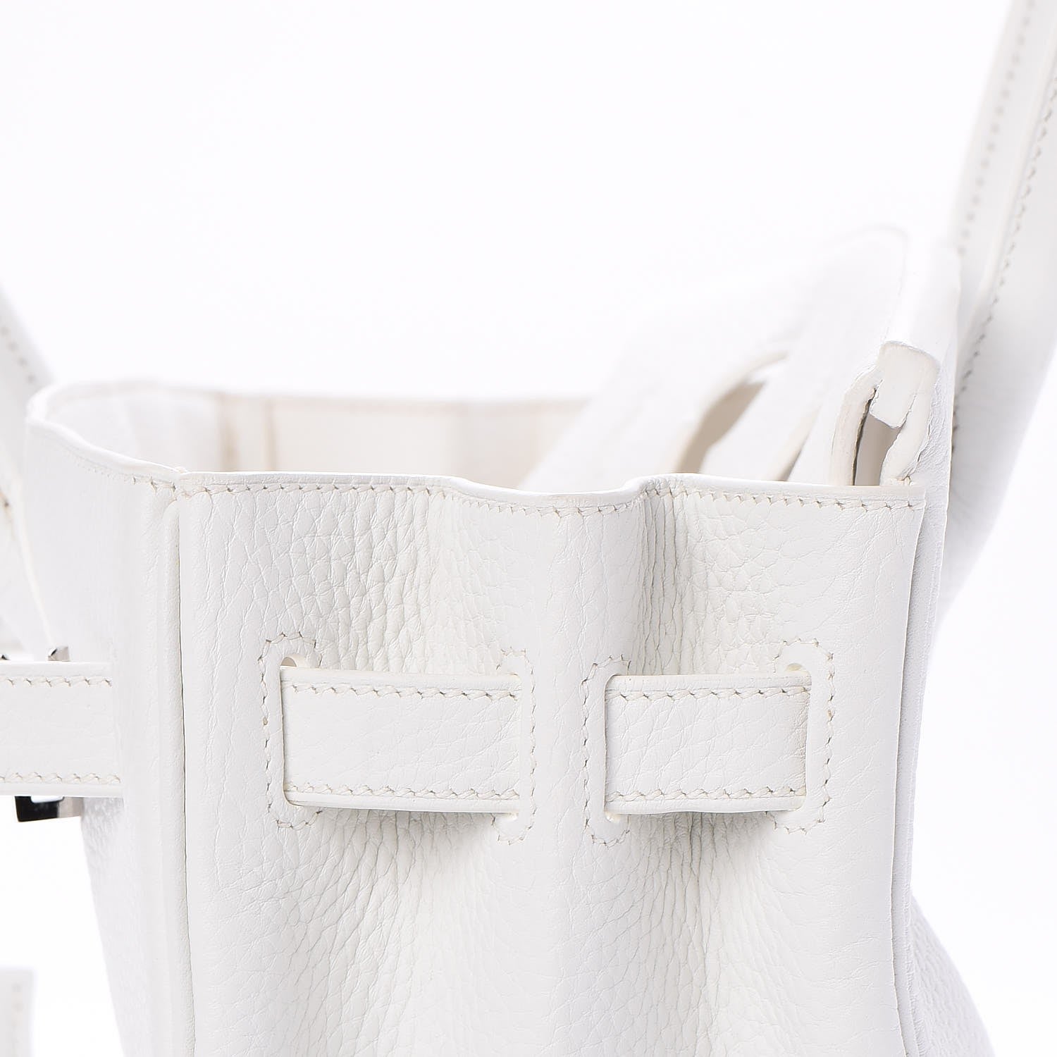 Hermes Taurillon Clemence Birkin 30 White 28 of 36