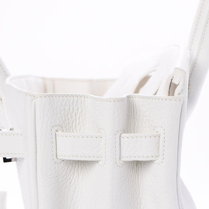 Hermes Taurillon Clemence Birkin 30 White 28 of 36