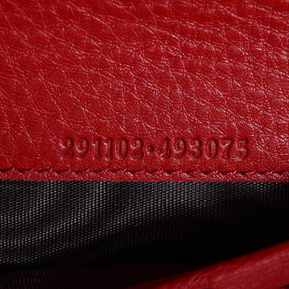 Gucci Pebbled Calfskin Soho Zip Around Wallet Tabasco Red 7 of 7