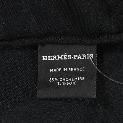 Hermes Cashmere Silk New Libris Stole Black 4 of 5