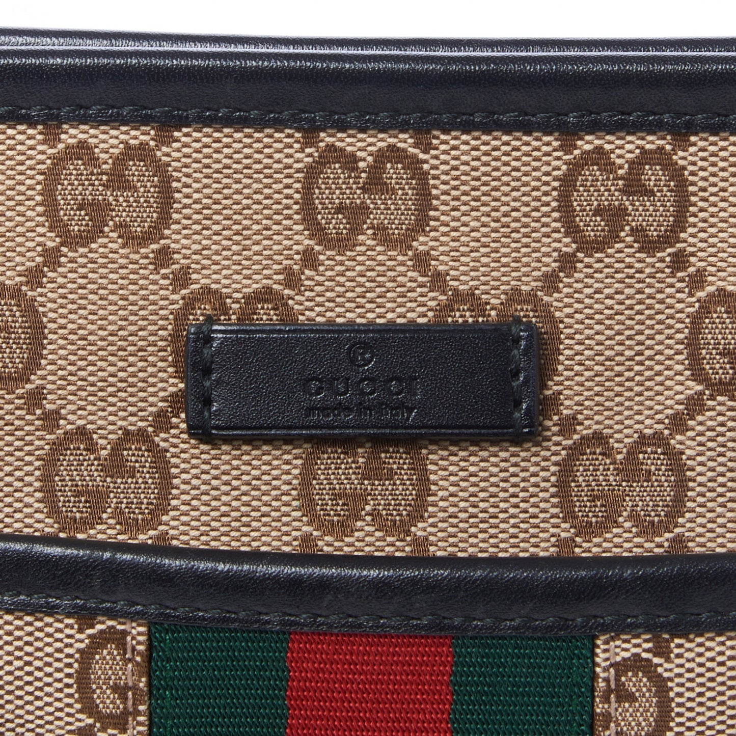 GG Monogram Web Flat Messenger Bag Black