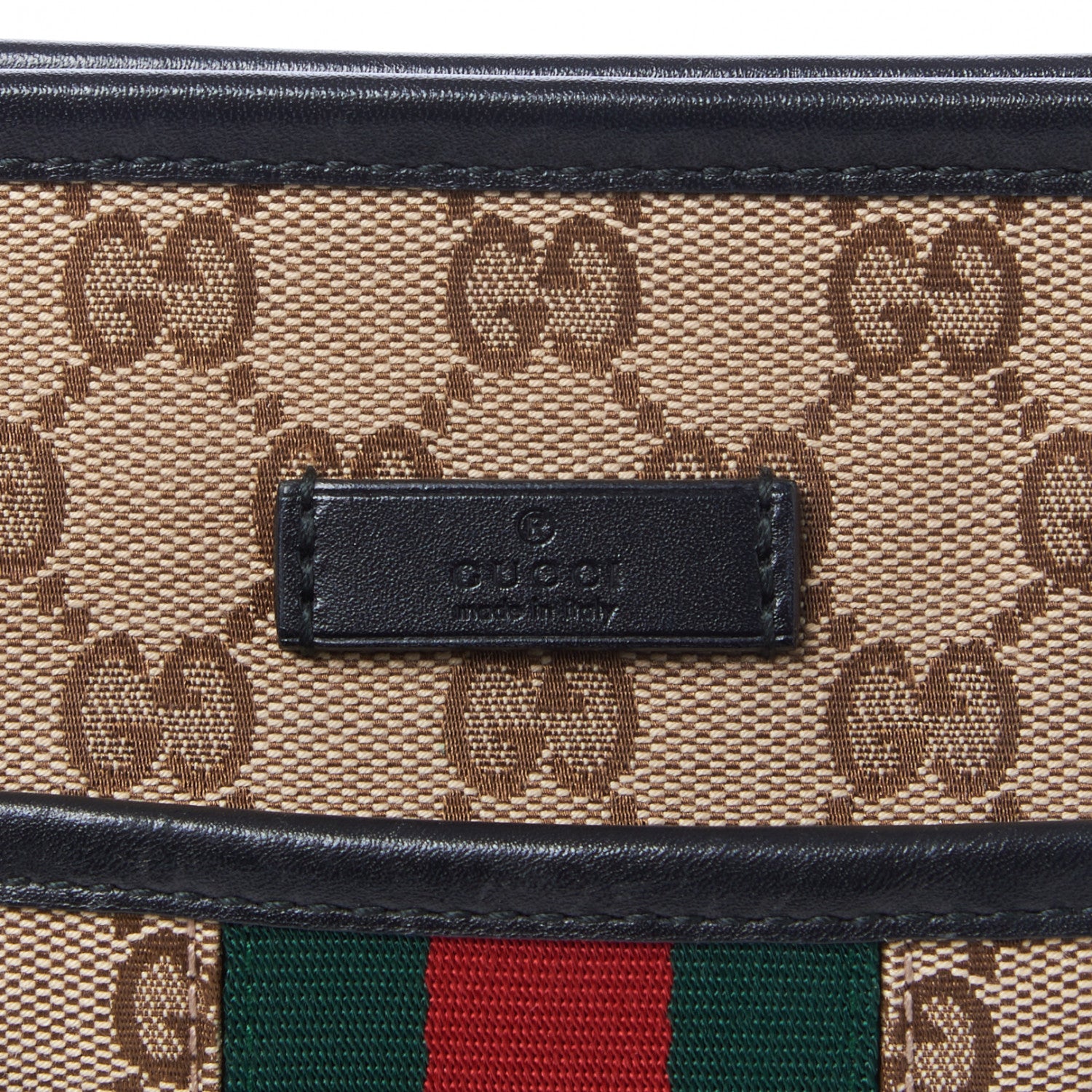 Gucci GG Monogram Web Flat Messenger Bag Black 7 of 9