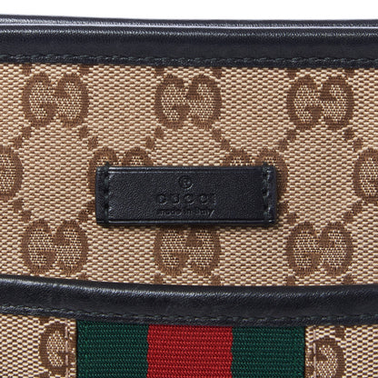 Gucci GG Monogram Web Flat Messenger Bag Black 7 of 9