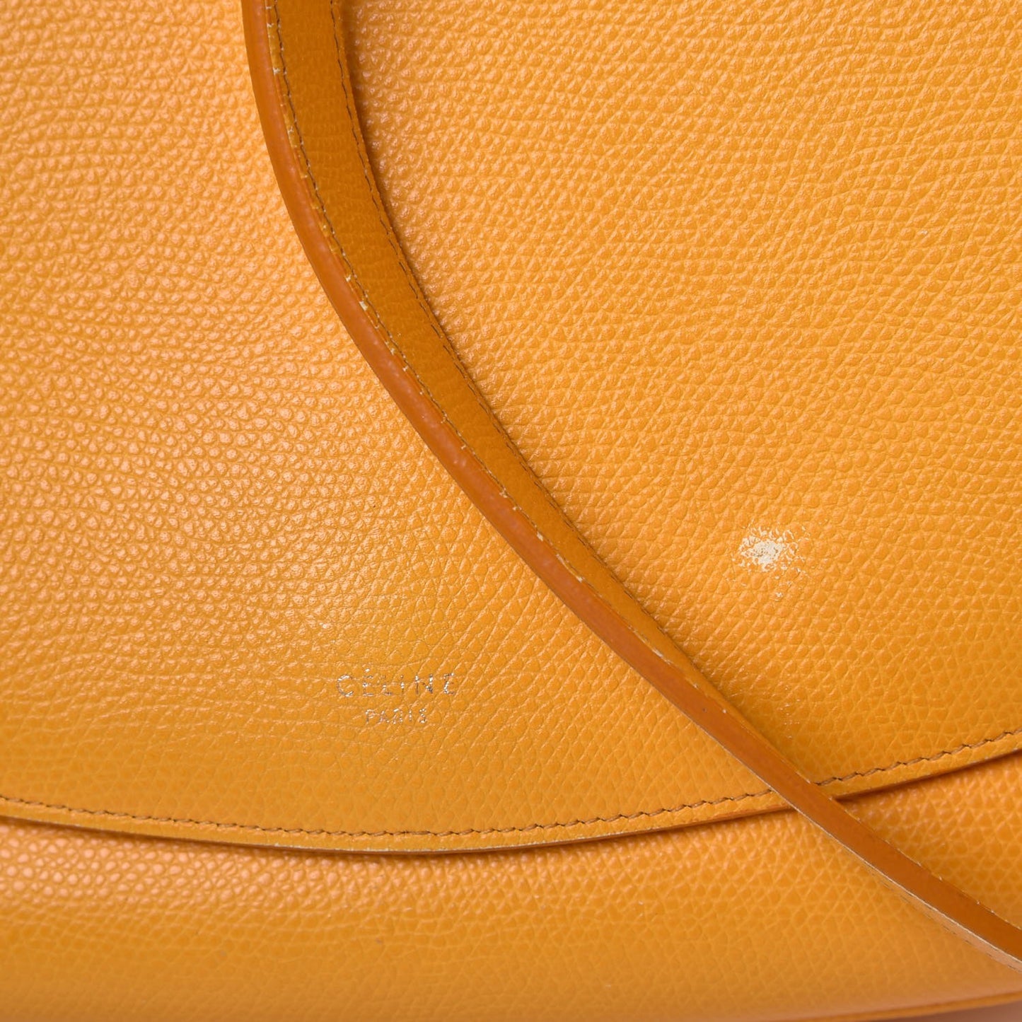 Grained Calfskin Trotteur Messenger Saffron