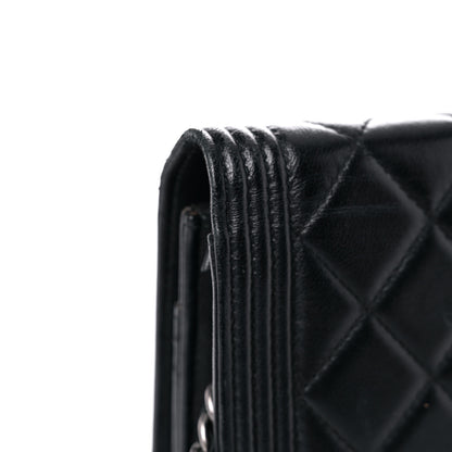 Chanel Lambskin Quilted Boy Wallet On Chain WOC Black 22 of 25