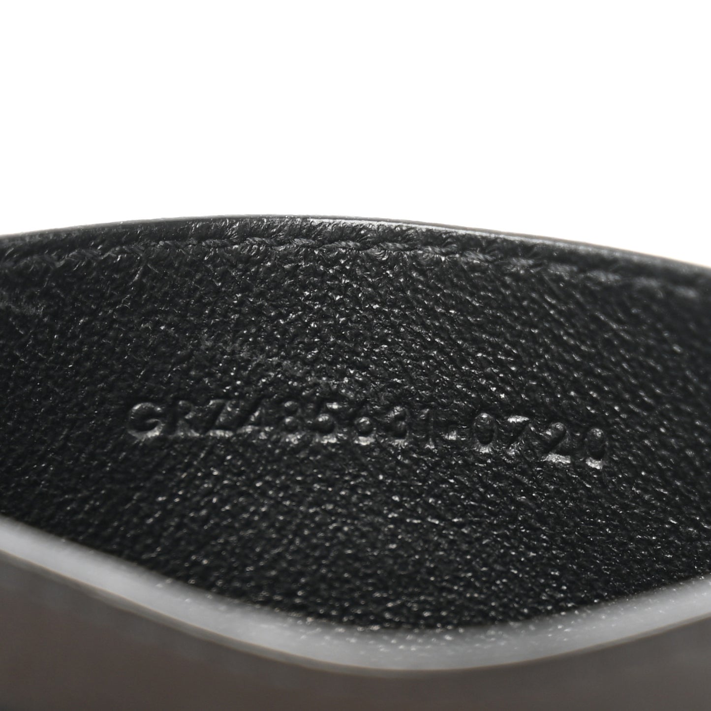 Calfskin Crocodile Embossed Monogram Credit Card Case Black