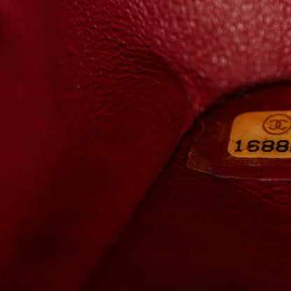 Chanel Caviar Quilted Medium Double Flap Dark Red 7 of 11