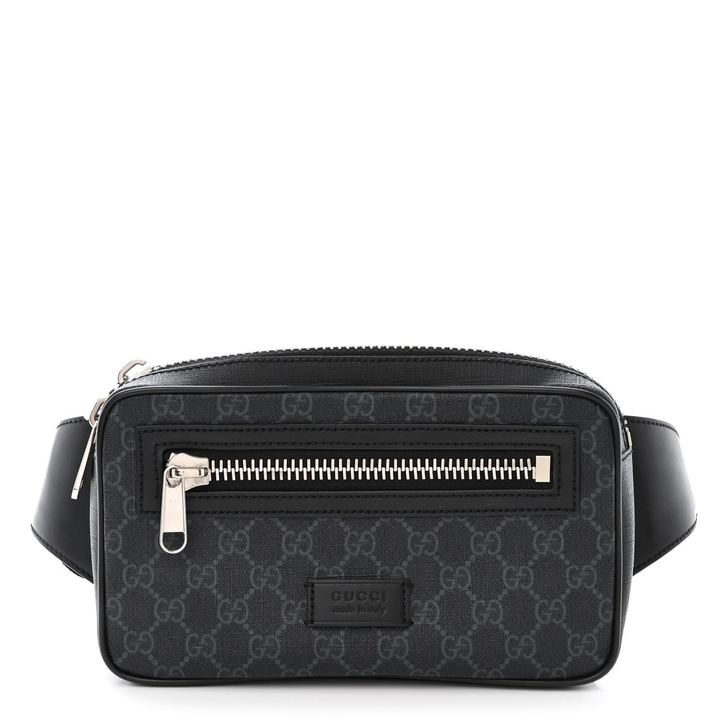 Soft GG Supreme Monogram Web Belt Bag Black Grey