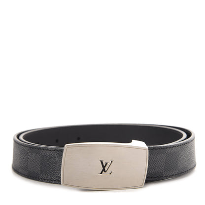 Louis Vuitton Damier Graphite LV Cut Long Reversible Belt 85 34 1 of 5