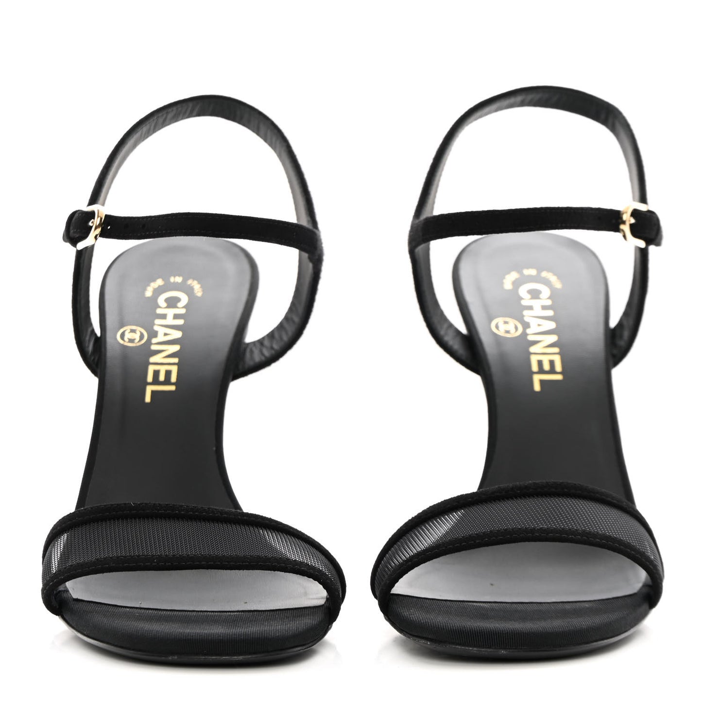 Lambskin Grosgrain Open Toe Pearl Sandal Heels 39.5 Black