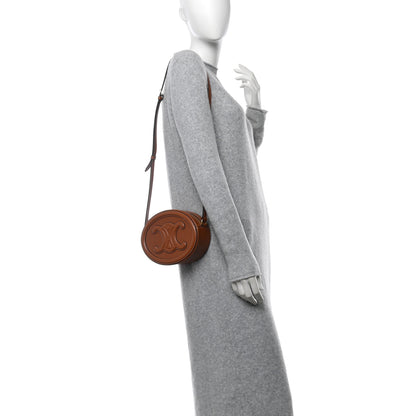 Celine Smooth Calfskin Cuir Triomphe Oval Bag Tan 2 of 10