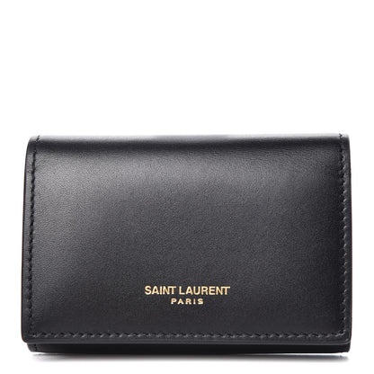 Saint Laurent Calfskin Key Holder Pouch Black 1 of 8