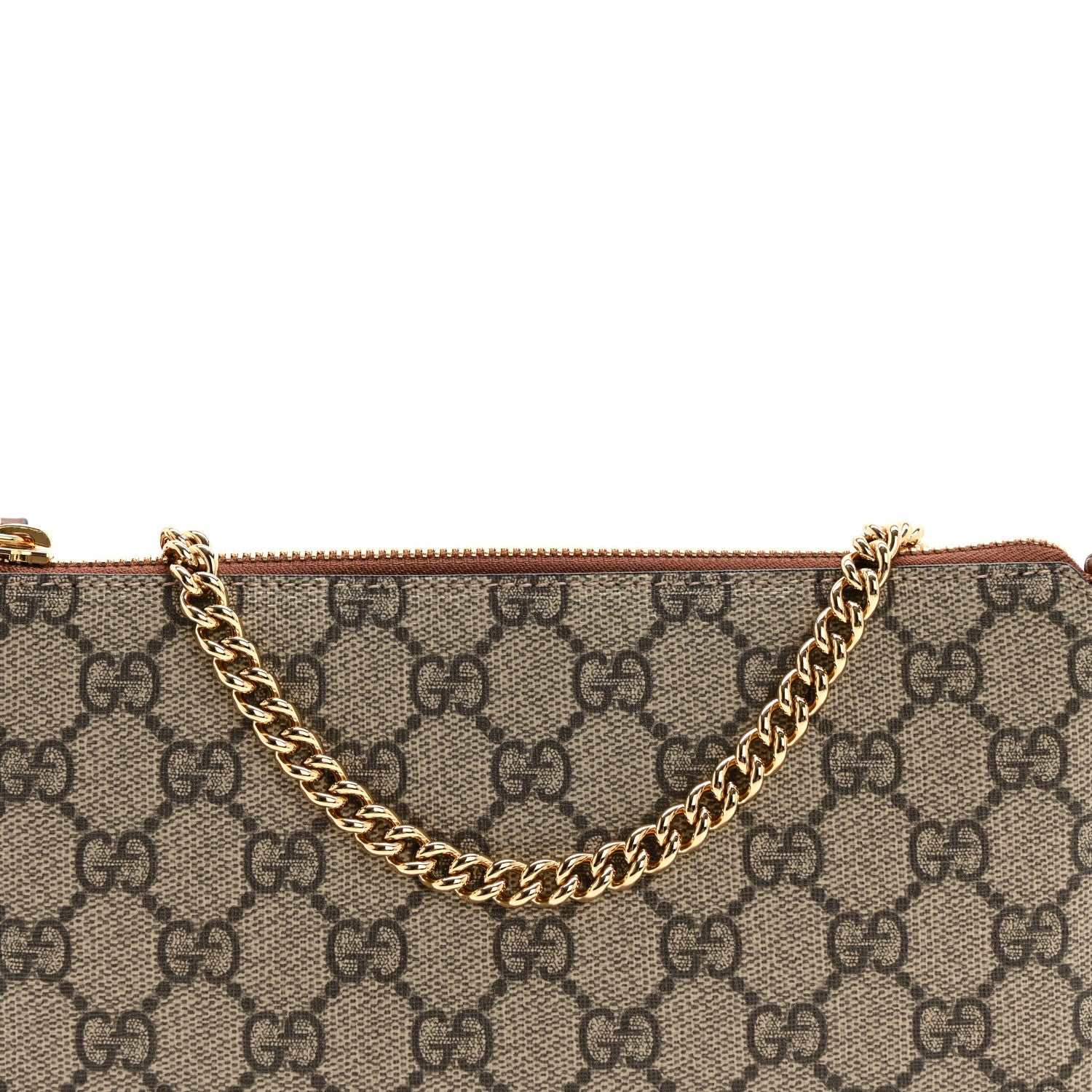 Gucci GG Supreme Monogram Wrist Wallet  Brown 12 of 13