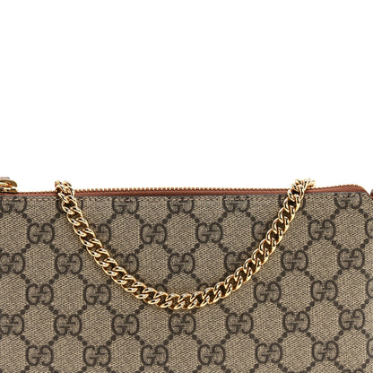 Gucci GG Supreme Monogram Wrist Wallet  Brown 12 of 13