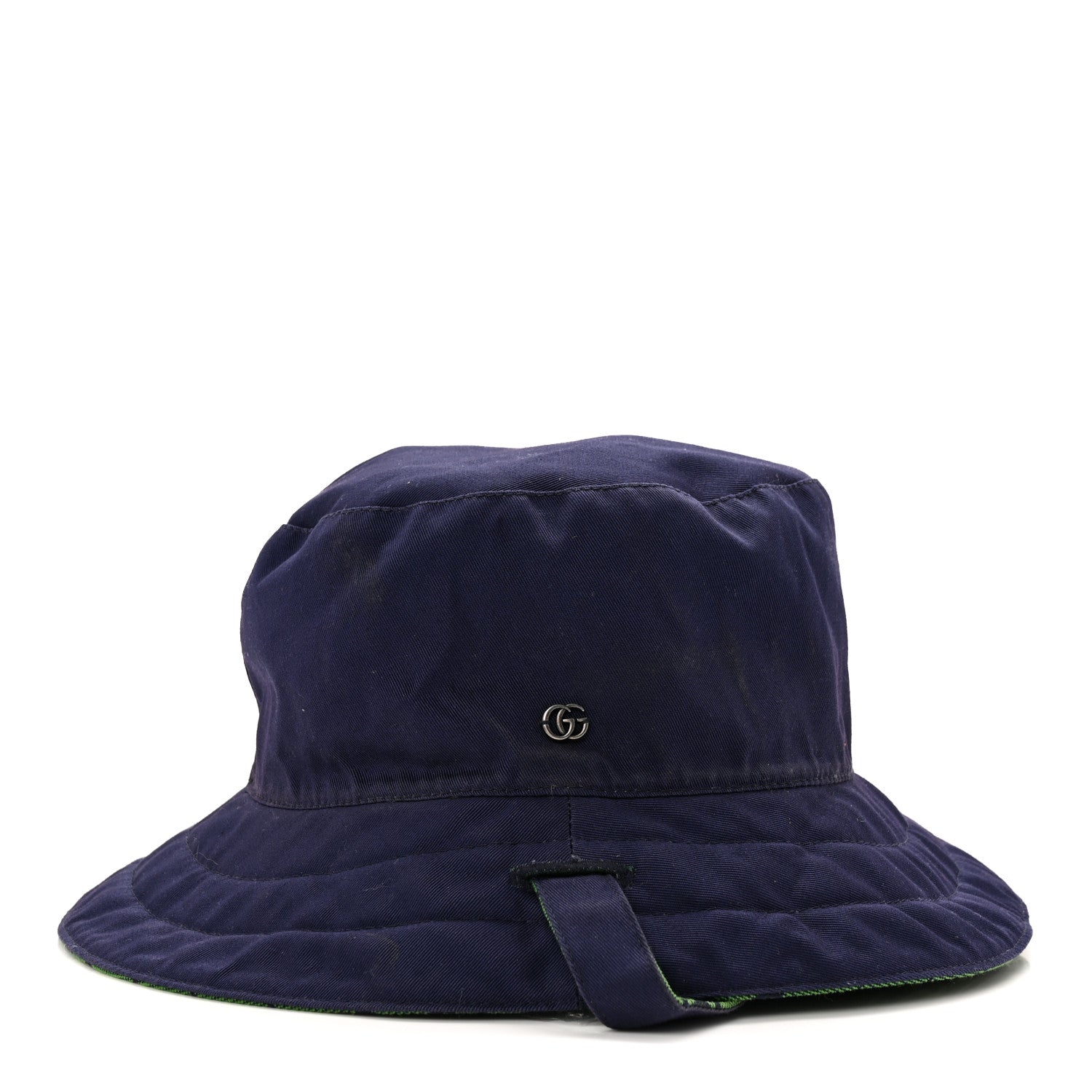 Gucci Monogram Multicolor Reversible Self-Tie Bucket Hat S Green Blue 7 of 16