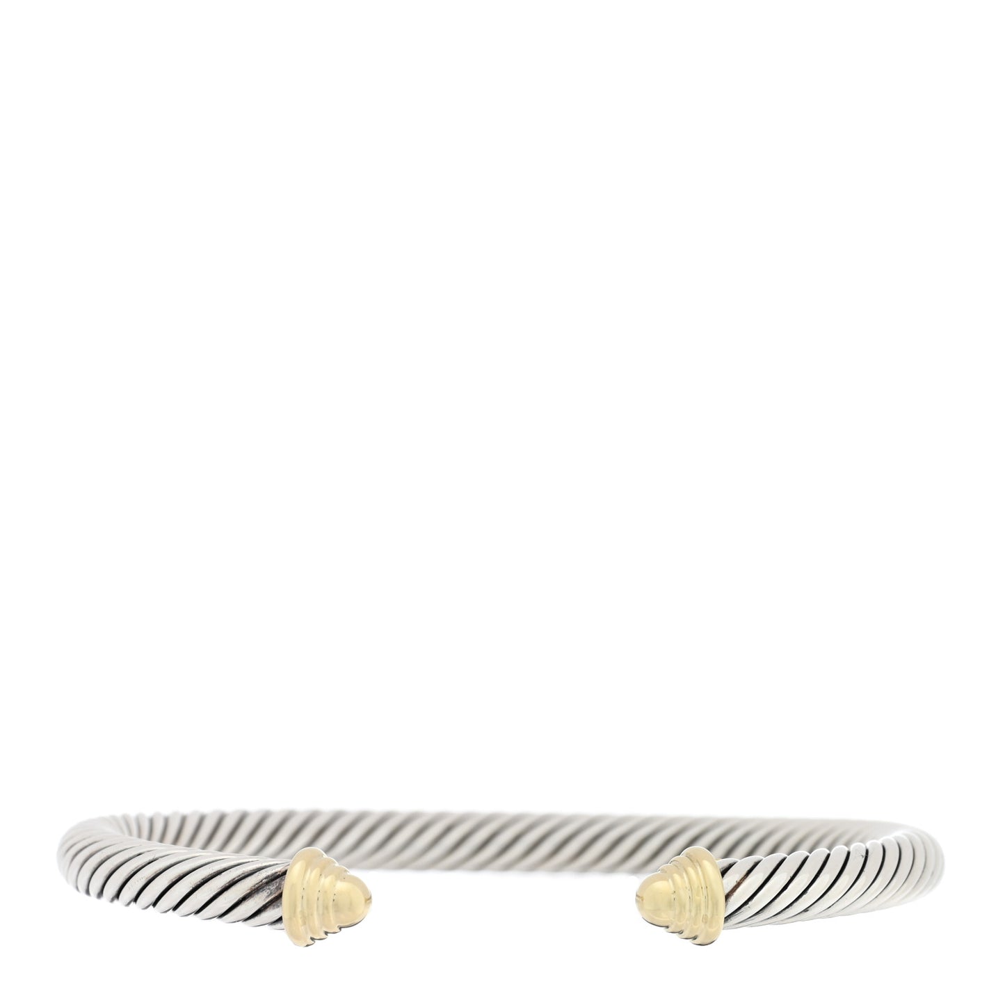 Sterling Silver 14K Yellow Gold 5mm Cable Classics Bracelet