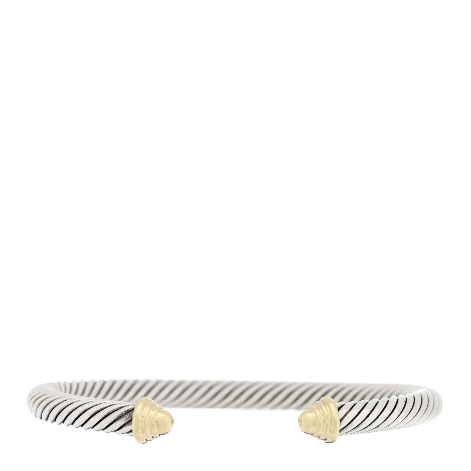 David Yurman Sterling Silver 14K Yellow Gold 5mm Cable Classics Bracelet 1 of 3