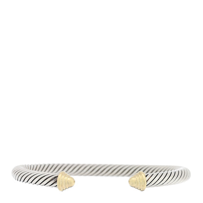 David Yurman Sterling Silver 14K Yellow Gold 5mm Cable Classics Bracelet 1 of 3