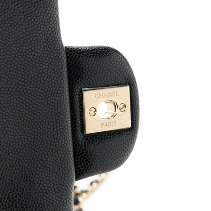 Chanel Caviar Quilted Mini Retro Twist Top Handle Flap Black 8 of 13