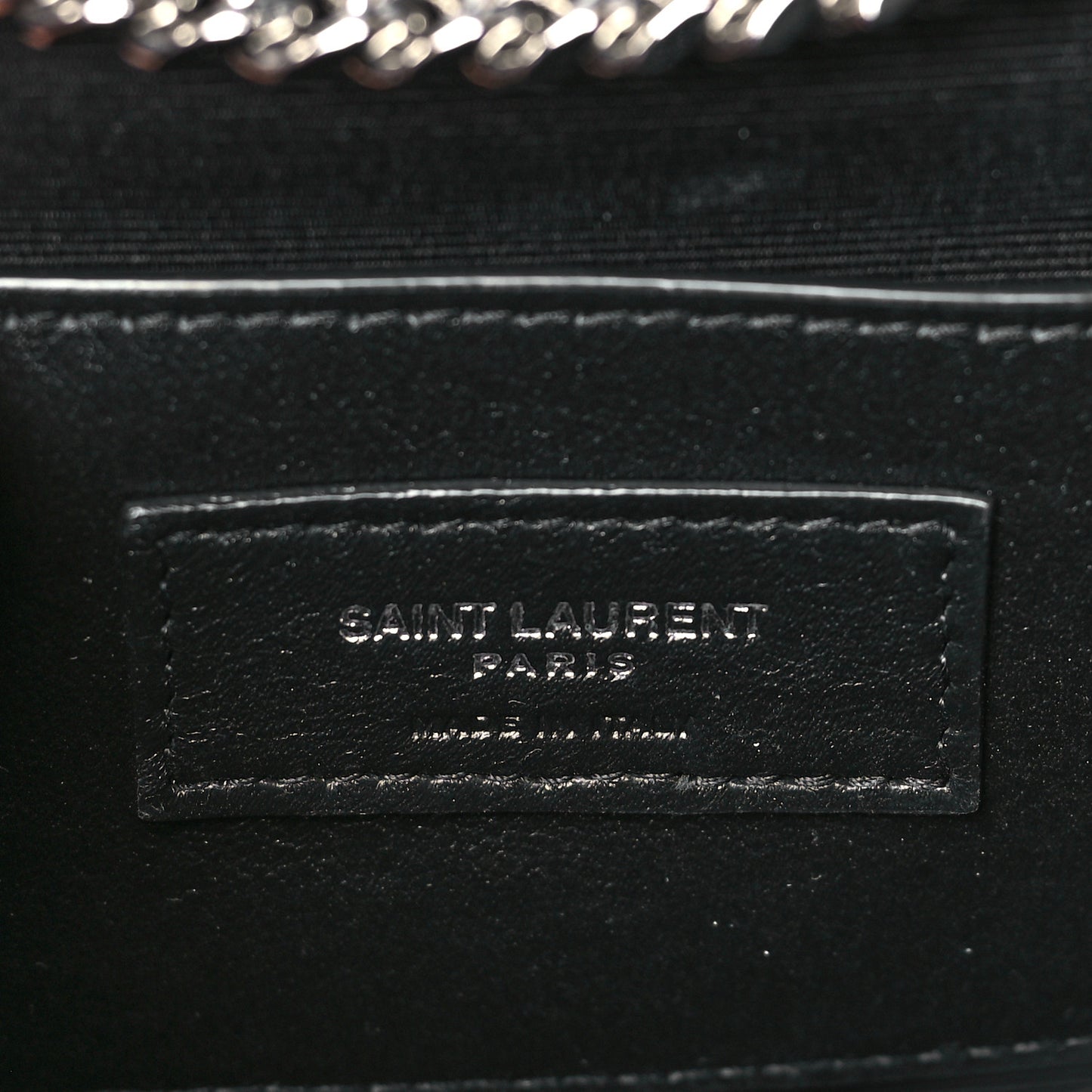 Grain De Poudre Textured Mixed Matelasse Triquilt Small Monogram Satchel Black