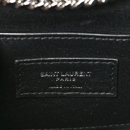 Saint Laurent Grain De Poudre Textured Mixed Matelasse Triquilt Small Monogram Satchel Black 6 of 8