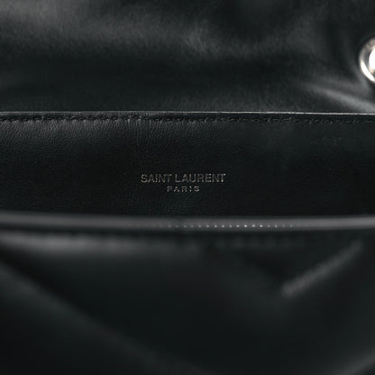 Saint Laurent Calfskin Y Quilted Monogram Medium Loulou Chain Satchel Black 7 of 10