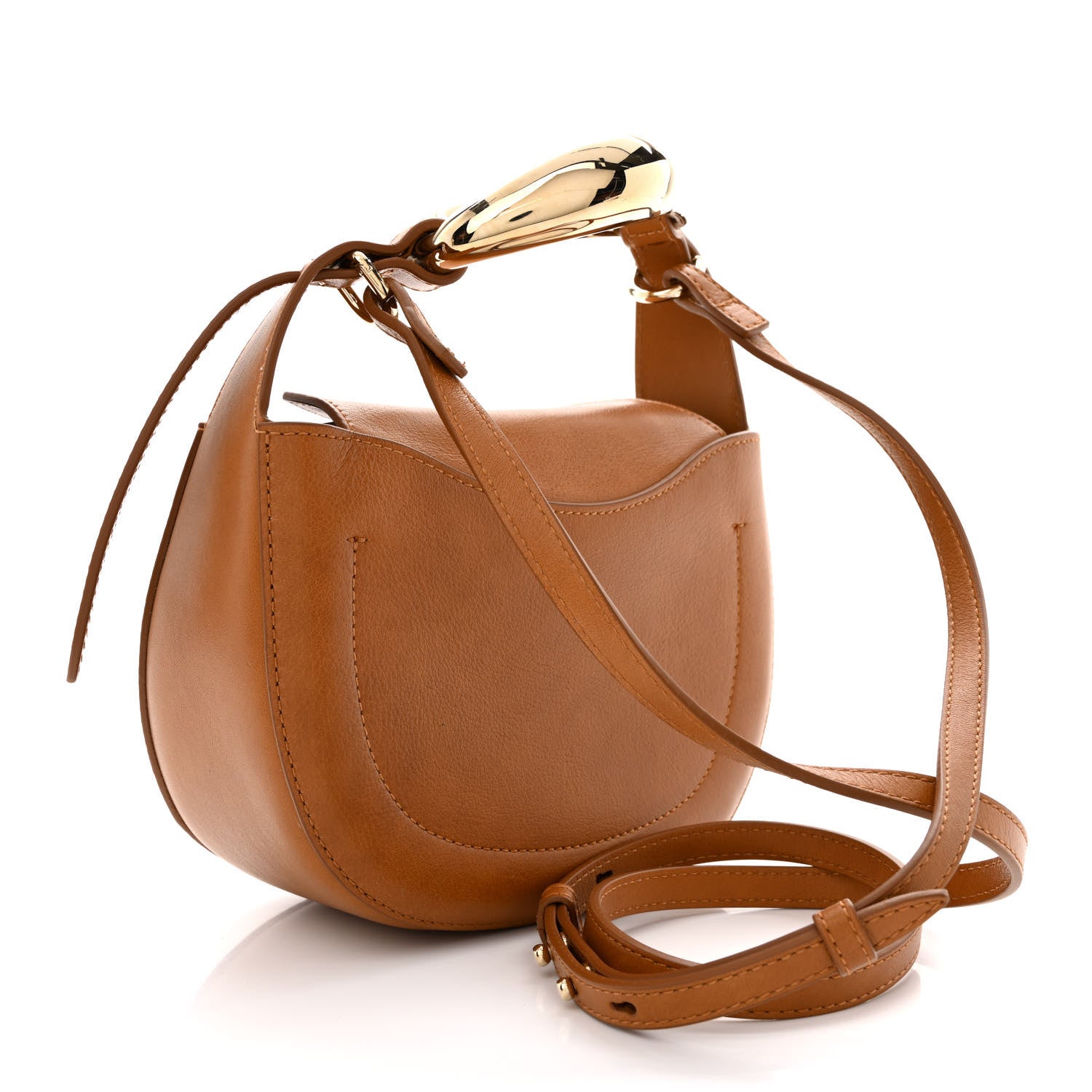 Chloe Small Grain Calfskin Kiss Bag Arizona Brown 1298568
