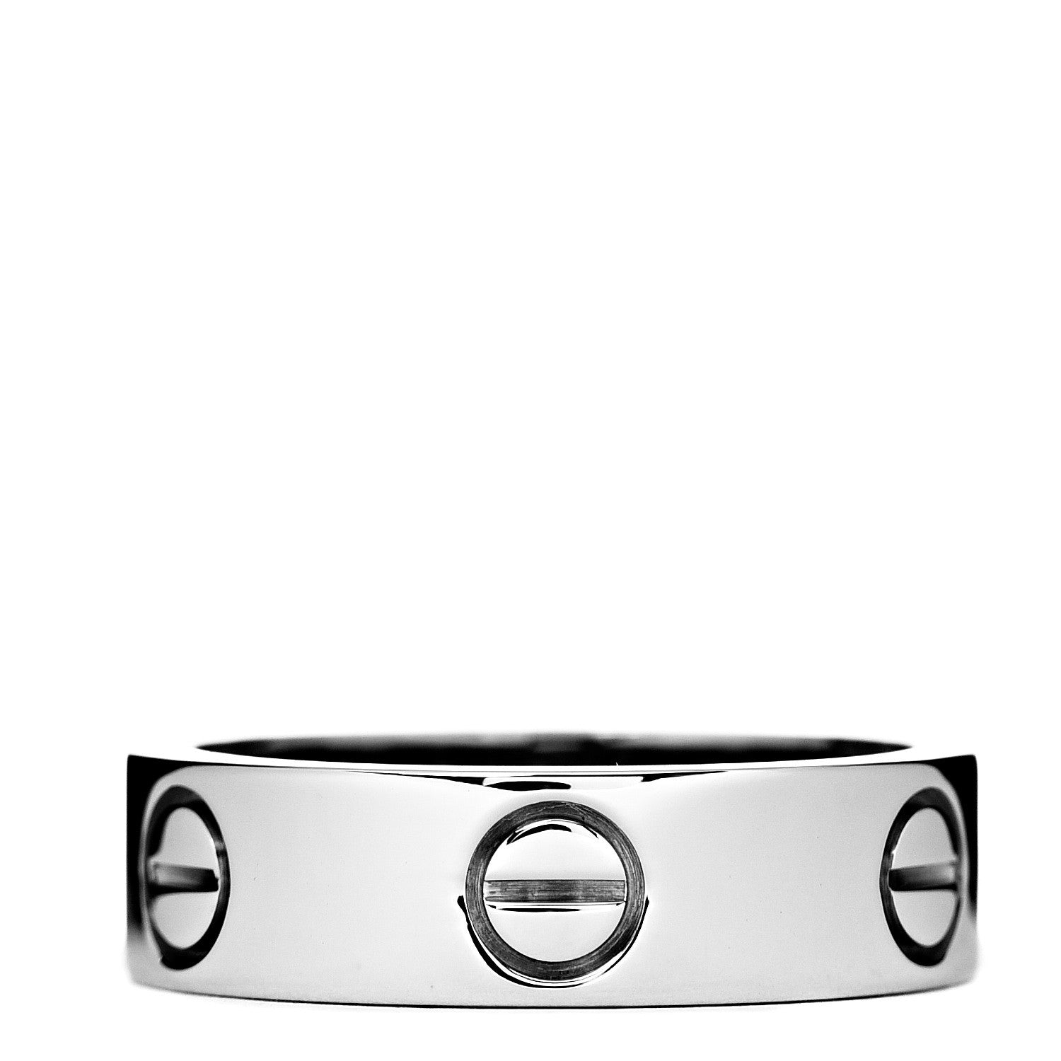 Cartier 18K White Gold 5.5mm LOVE Ring 54 6.75 1 of 5