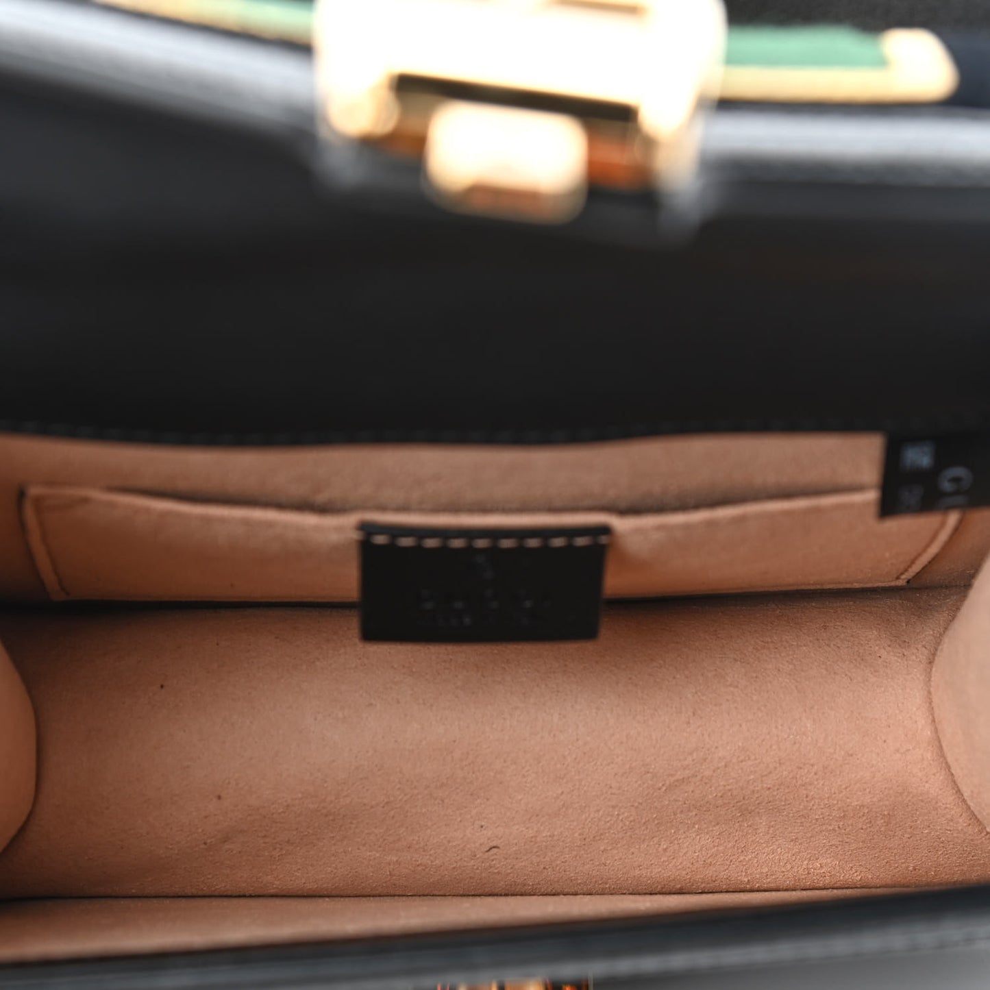 Velvet GG Monogram Mini Sylvie Top Handle Bag Black