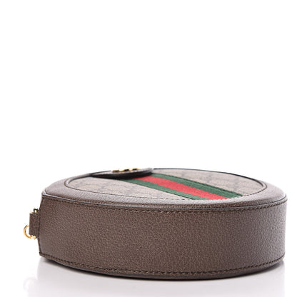 Gucci GG Supreme Monogram Web Mini Ophidia Round Shoulder Bag Brown 4 of 11