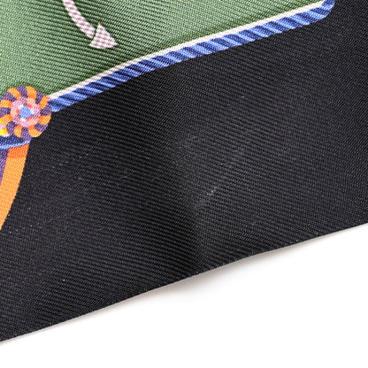 Hermes Silk Epaulettes De Gala Twilly Black Multicolor 5 of 5