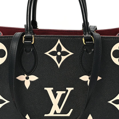 Louis Vuitton Empreinte Monogram Giant Onthego MM Black Beige 6 of 9