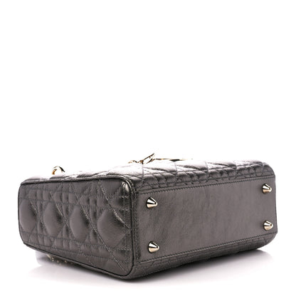 Christian Dior Lambskin Cannage Small My ABCDior Lady Dior Metallic Grey 4 of 12